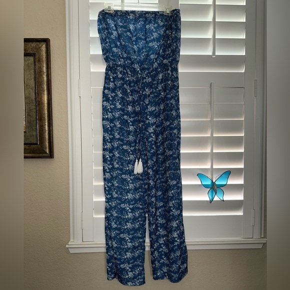 CUPSHE Women's Jumpsuit Tube Top Sleeveless Overall Straight Leg Outfit Sz Med - Picture 11 of 12